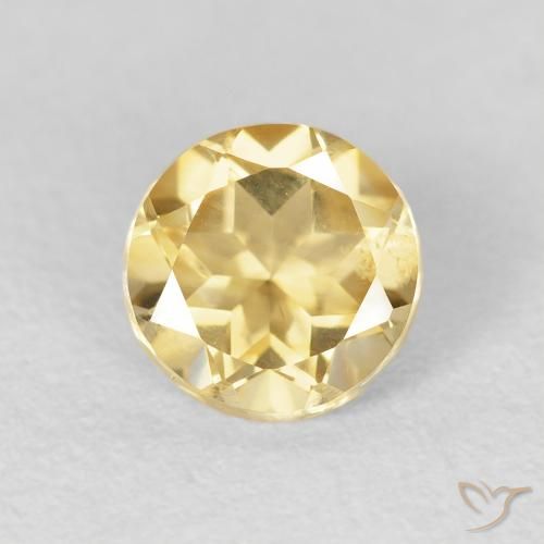0.99ct Naturale Oro Citrino, Rotondo, VVS