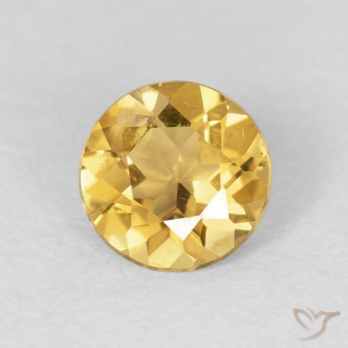 Citrino Oro brillante naturale da 0.96 ct, Rotondo, VVS