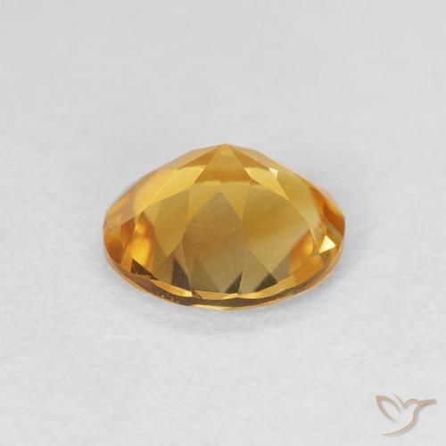 Citrino Oro medio naturale da 0.95 ct, Rotondo, VVS-VS