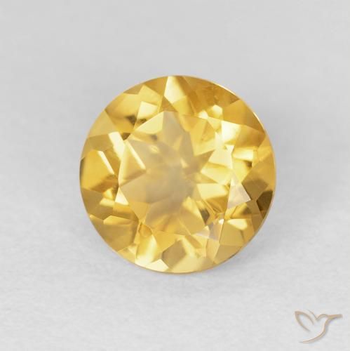 Citrino Oro brillante naturale da 1.70 ct, Rotondo, VVS-VS