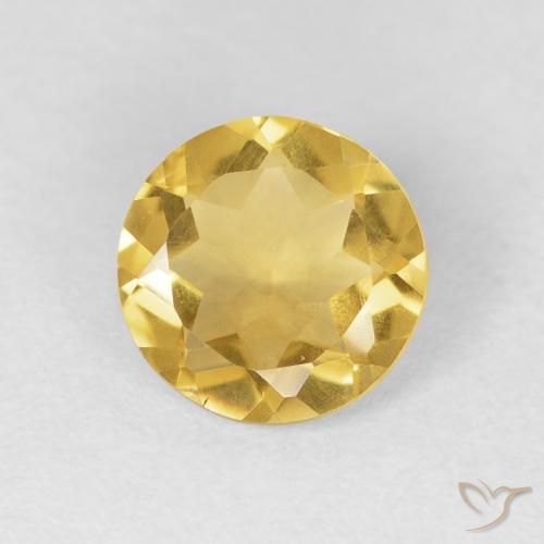 Citrino Oro naturale da 1.32 ct, Rotondo, VVS-VS