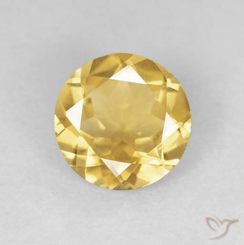 1.52ct Naturale Oro medio Citrino, Rotondo, VVS-VS