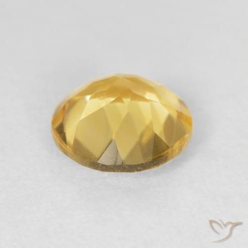Citrino Oro medio naturale da 1.52 ct, Rotondo, VVS-VS