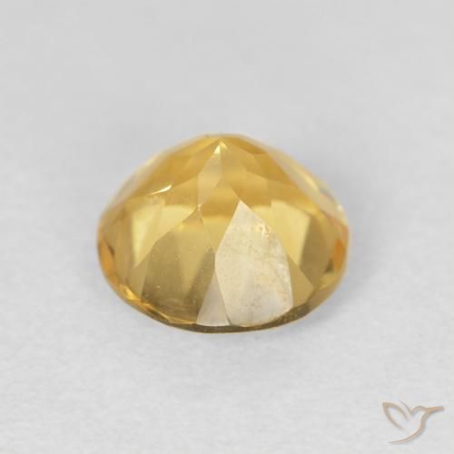 Citrino Giallo medio naturale da 1.34 ct, Rotondo, VVS-VS