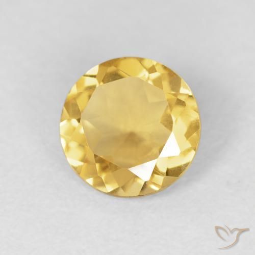 Citrino Dorato medio naturale da 1.02 ct, Rotondo, VVS-VS