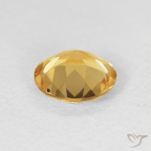 Citrino Dorato medio naturale da 1.02 ct, Rotondo, VVS-VS