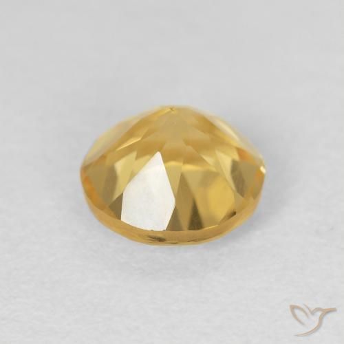 Citrino Oro chiaro naturale da 1.13 ct, Rotondo, VVS-VS