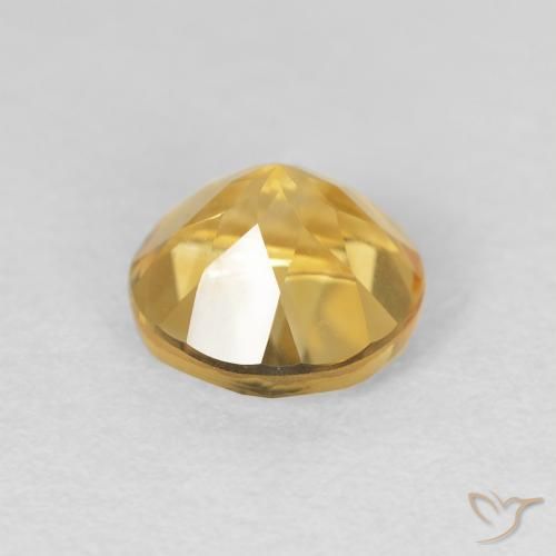 Citrino Giallo dorato chiaro naturale da 1.59 ct, Rotondo, VVS-VS