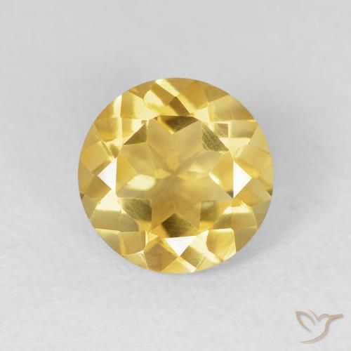 1.83ct Naturale Giallo chiaro Citrino, Rotondo, VVS-VS