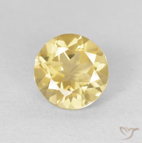 1.70ct Naturale Giallo chiaro Citrino, Rotondo, VVS-VS