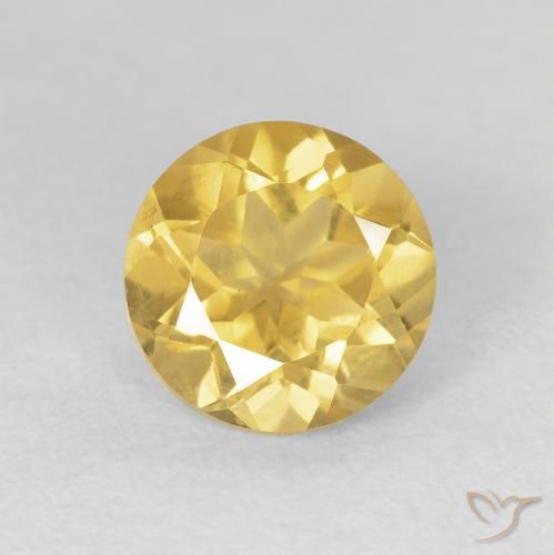 1.89ct Naturale Giallo chiaro Citrino, Rotondo, VVS-VS