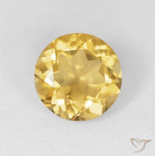 1.70ct Naturale Dorato medio Citrino, Rotondo, VVS