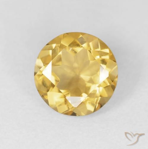Citrino Dorato medio naturale da 1.70 ct, Rotondo, VVS