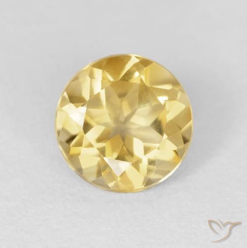 Citrino Arancio dorato naturale da 1.73 ct, Rotondo, VVS