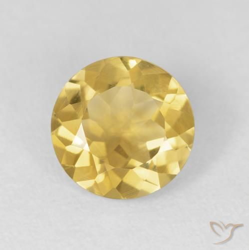 1.67ct Naturale Arancio dorato Citrino, Rotondo, VVS