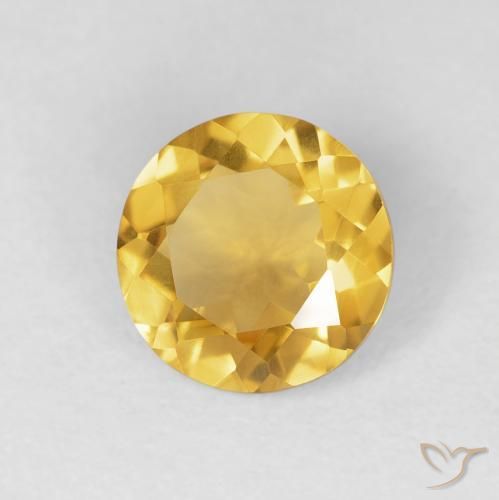 Citrino Oro naturale da 1.62 ct, Rotondo, VVS