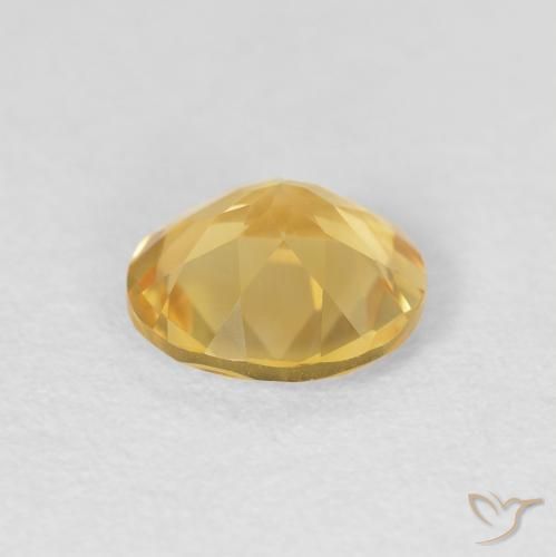 Citrino Oro medio naturale da 1.38 ct, Rotondo, VVS