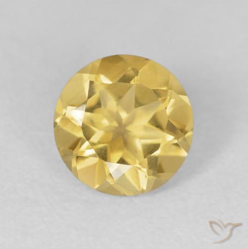 1.73ct Naturale Oro medio Citrino, Rotondo, VVS