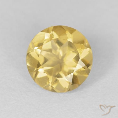 Citrino Oro medio naturale da 1.73 ct, Rotondo, VVS