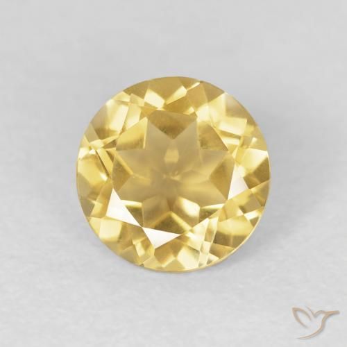 1.29ct Naturale Dorato medio Citrino, Rotondo, VVS