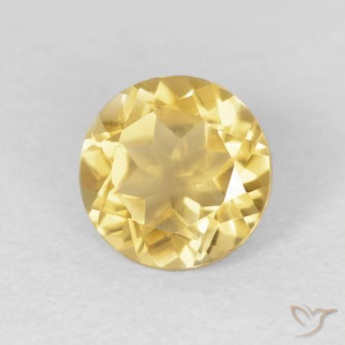 Citrino Dorato medio naturale da 1.29 ct, Rotondo, VVS