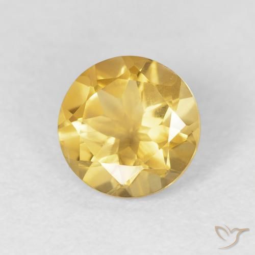 Citrino Oro medio naturale da 1.06 ct, Rotondo, VVS