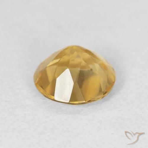 Citrino Oro medio naturale da 1.06 ct, Rotondo, VVS