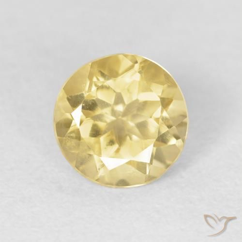 1.20ct Naturale Giallo medio Citrino, Rotondo, VVS