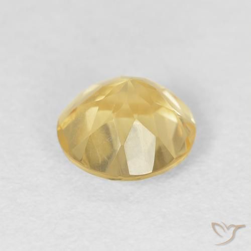 Citrino Giallo medio naturale da 1.20 ct, Rotondo, VVS