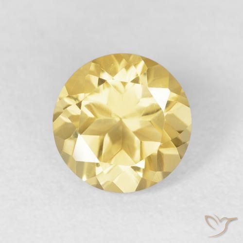 1.30ct Naturale Giallo di Digione Citrino, Rotondo, VVS