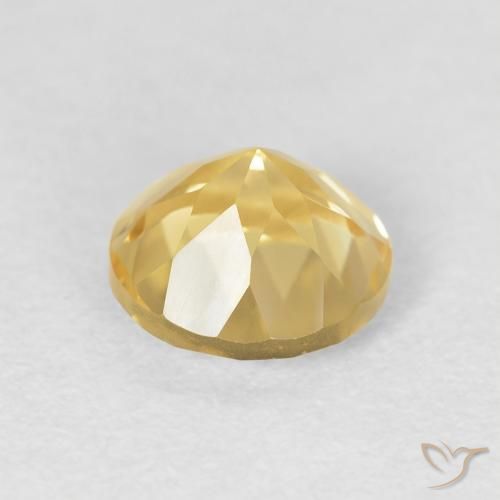 Citrino Giallo di Digione naturale da 1.30 ct, Rotondo, VVS