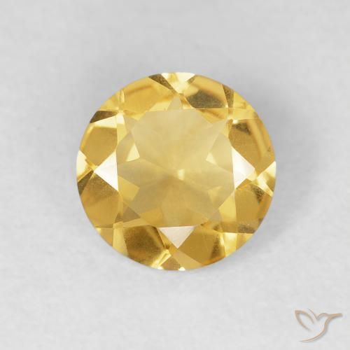 0.94ct Naturale Oro medio Citrino, Rotondo, VVS