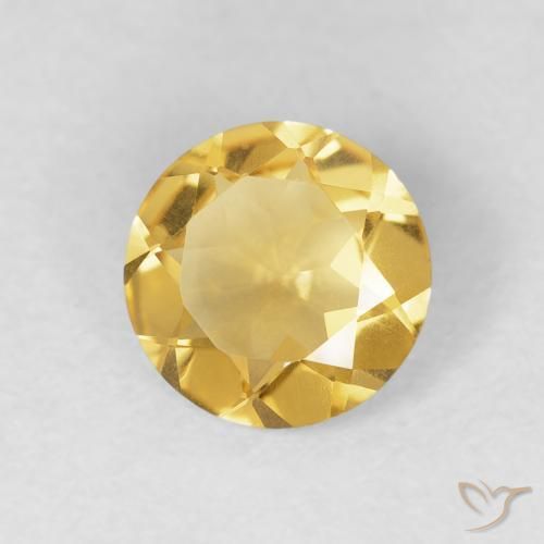 Citrino Oro medio naturale da 0.94 ct, Rotondo, VVS