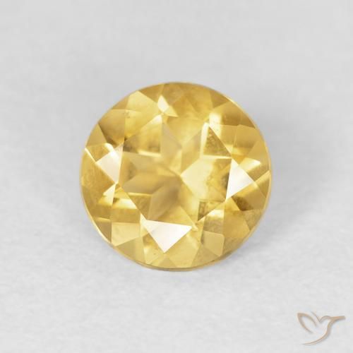 Citrino Oro medio naturale da 0.95 ct, Rotondo, VVS