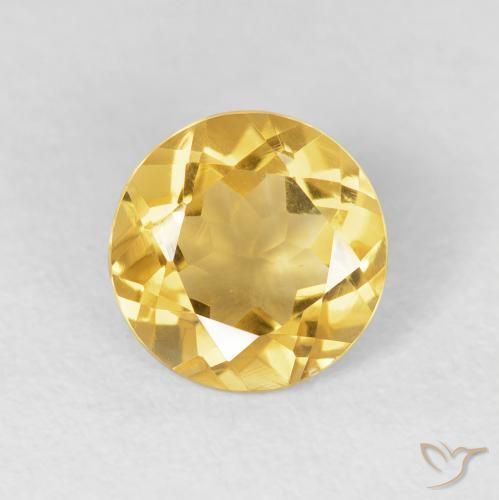 1.71ct Naturale Dorato Citrino, Rotondo, VVS