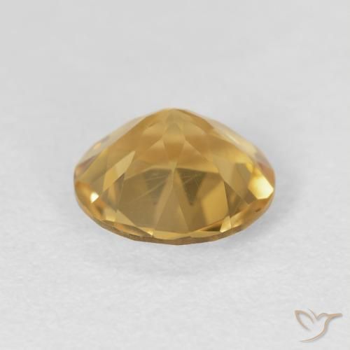 Citrino Oro medio naturale da 1.52 ct, Rotondo, VVS