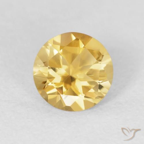 1.03ct Naturale Oro Citrino, Rotondo, VVS
