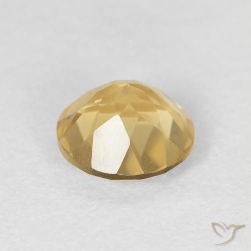 Citrino Giallo medio naturale da 1.17 ct, Rotondo, VVS