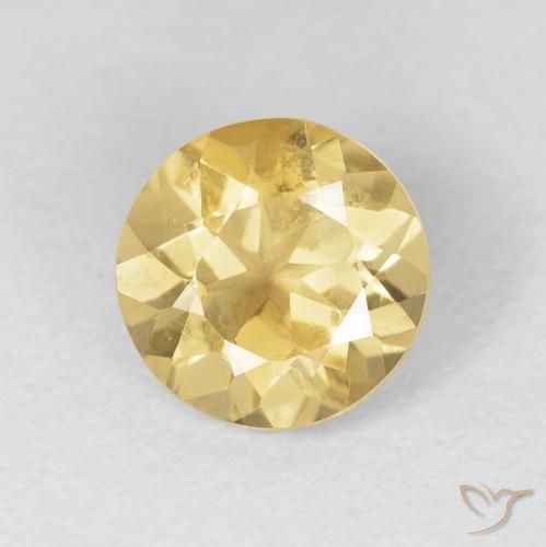 1.45ct Naturale Oro Citrino, Rotondo, VVS-VS