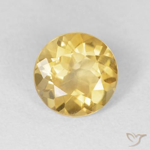 1.60ct Naturale Oro profondo Citrino, Rotondo, VVS-VS