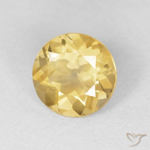Citrino Oro profondo naturale da 1.60 ct, Rotondo, VVS-VS