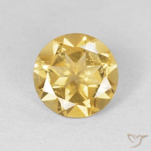 1.64ct Naturale Oro medio Citrino, Rotondo, VVS-VS