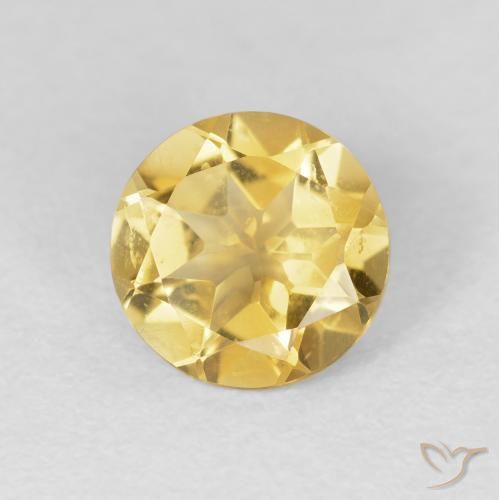 Citrino Oro medio naturale da 1.64 ct, Rotondo, VVS-VS