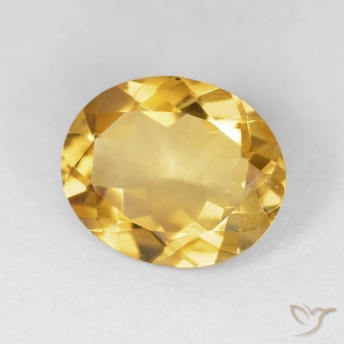 Citrino Dorato naturale da 3.81 ct, Ovale, VVS-VS