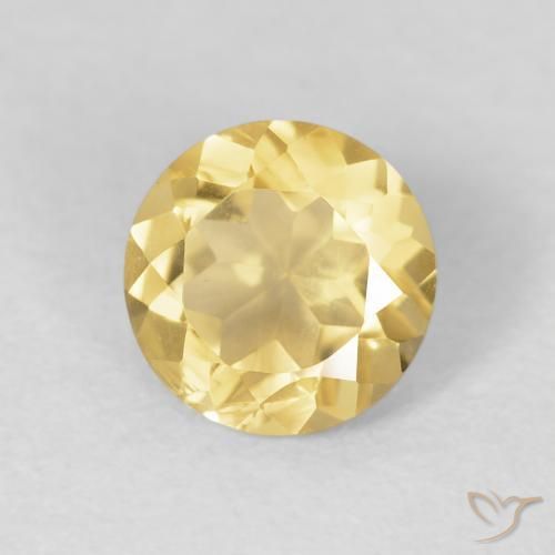 Citrino Oro medio naturale da 1.12 ct, Rotondo, VVS-VS