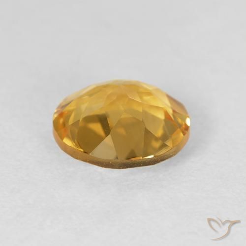Citrino Arancio dorato naturale da 1.63 ct, Rotondo, VVS