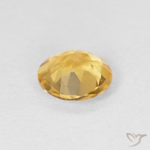 Citrino Oro medio naturale da 1.08 ct, Rotondo, VVS