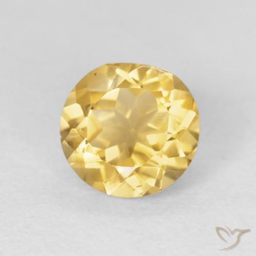 Citrino Oro medio naturale da 1.92 ct, Rotondo, VVS