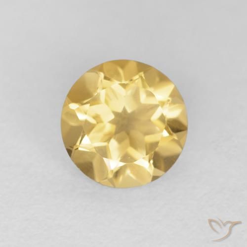 Citrino Oro naturale da 1.23 ct, Rotondo, VVS