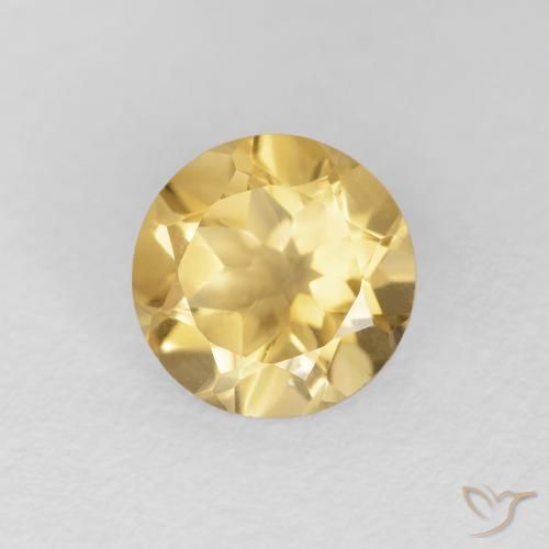 Citrino Oro naturale da 1.23 ct, Rotondo, VVS